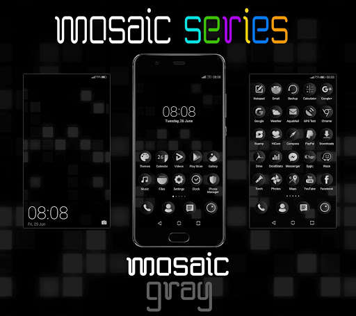 Run android online APK [EMUI 5/8/9.0]Mosaic Gray Theme from MyAndroid or emulate [EMUI 5/8/9.0]Mosaic Gray Theme using MyAndroid